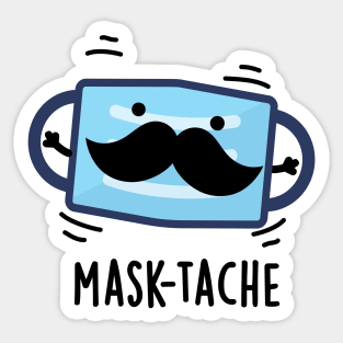 Mask-tache Funny Mask Moustache Pun Sticker